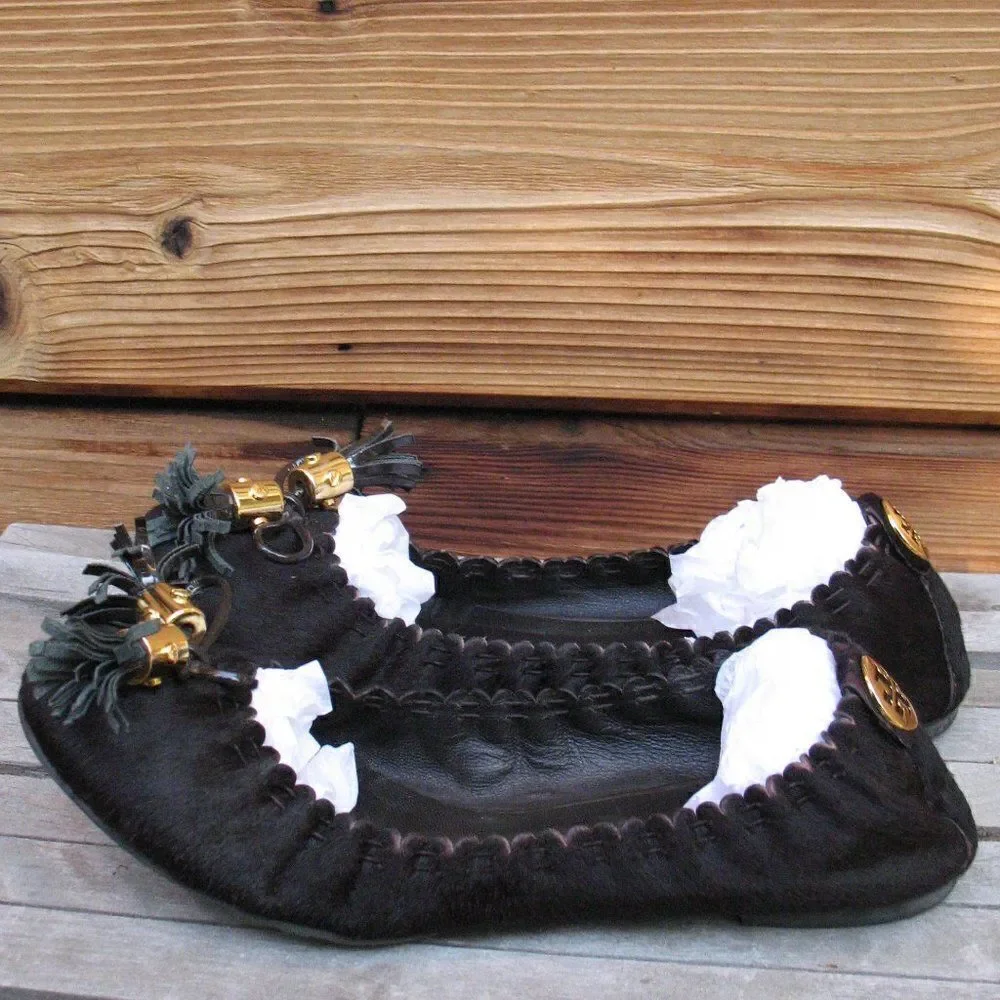 Tory Burch Black Ballet Flats